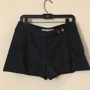 Rachel Roy Silk-like Dark Navy Shorts